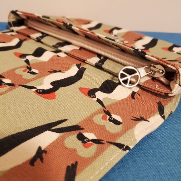 BUNGALOW360 Woodpeckers Canvas Wristlet Wallet 5"x9" - Picture 5 of 8